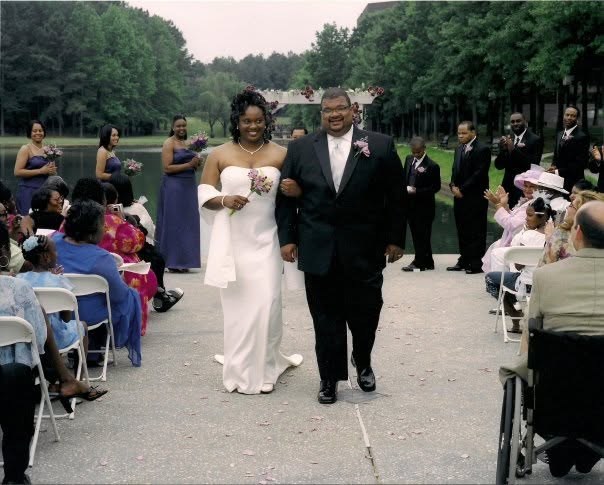 Lewis family wedding aisle archive photo