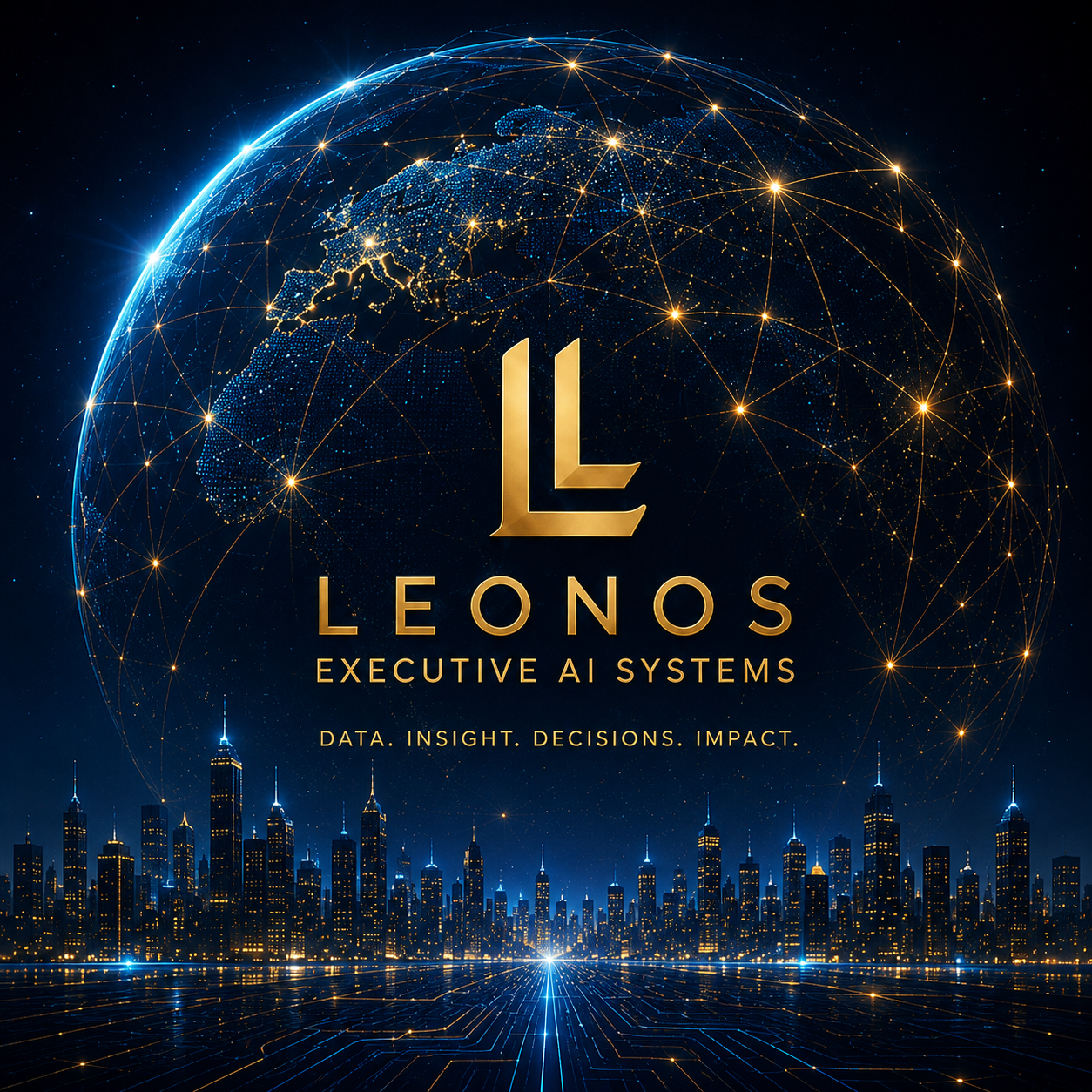 LeonOS Executive AI Systems global intelligence artwork